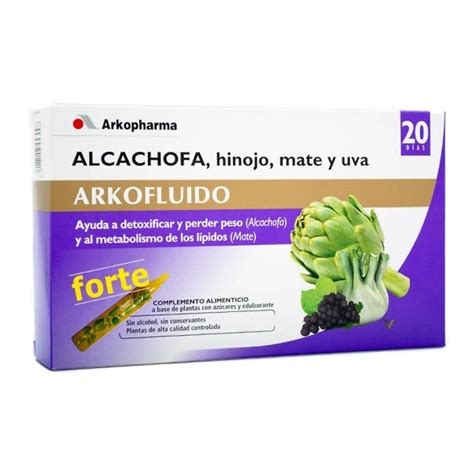 Comprar Arkofluido Forte Alcachofa Hinojo Mate Y Uva 20 Ampollas