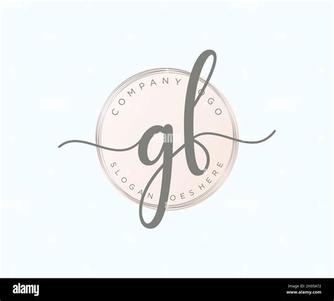 Gf Feminine Logo Usable For Nature Salon Spa Cosmetic And Beauty