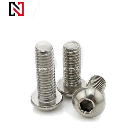 Stainless Steel Hexagon Socket Button Headed Screw With Din Iso Jis