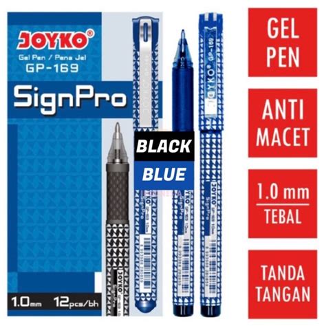 PEN TANDA TANGAN JOYKO SIGN PRO GP 169 GEL PEN HITAM Dan BIRU 1