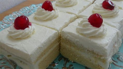 Sponge Slice Cake With Whipped Cream Frosting Recipe White Slice Cake