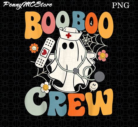 Ghost Nurse Png Boo Boo Crew Png Nurse Halloween Png Etsy