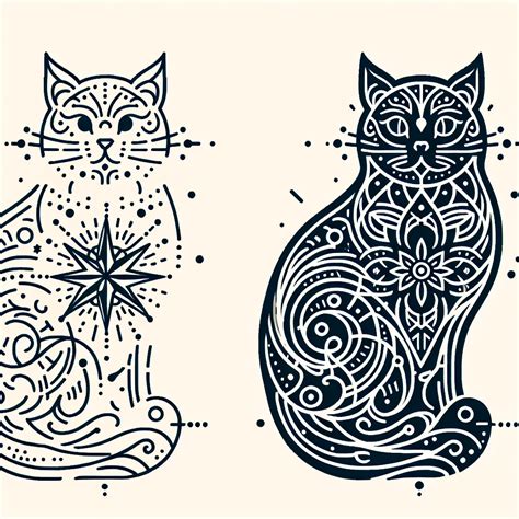 Best Cat Outline Tattoo Ideas | Vondy