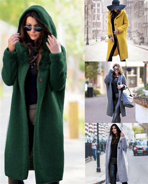 Long Hooded Cardigans Women Long Cardigan Hooded Cardigan Hooded