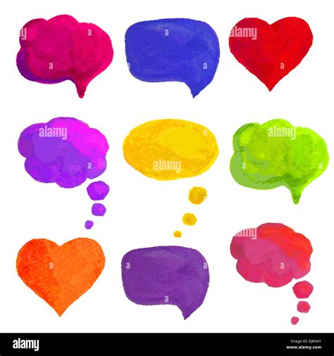 Watercolor Speech Bubble Stock Photo Alamy