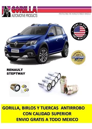 Birlos De Seguridad Renault Stepway Codigo 68172 68175 Meses Sin