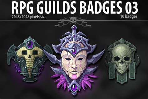 Rpg Guilds Badges D Icons Unity Asset Store