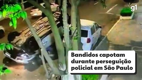 V Deo Veja O Momento Em Que Bandidos Capotam Carro Durante