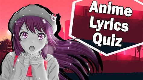 Anime Opening Lyrics Quiz 40 Openings Very Difficult YouTube