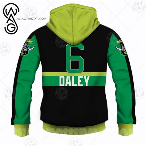 NRL Canberra Raiders Laurie Daley No 6 Pullover Hoodie V5