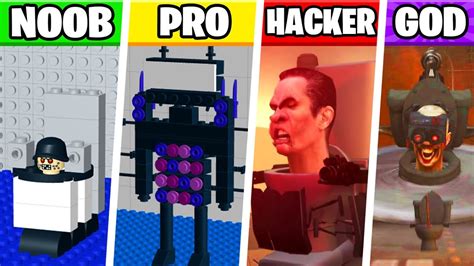 LEGO MEGA ALL Skibidi Toilet Noob Pro HACKER Skibidi Toilet YouTube