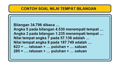 Contoh Soal Nilai Tempat Bilangan Dan Jawabannya Cilacap Klik