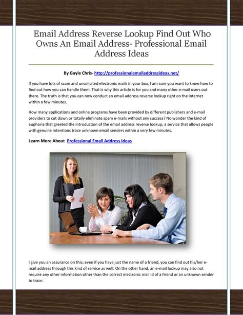 Professionals email address ideas by professionalemailaddressideas - Issuu