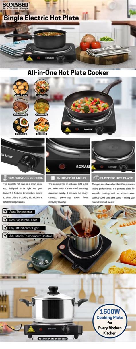 Buy Sonashi Single Electronic Hot Plate Online Shp Bs