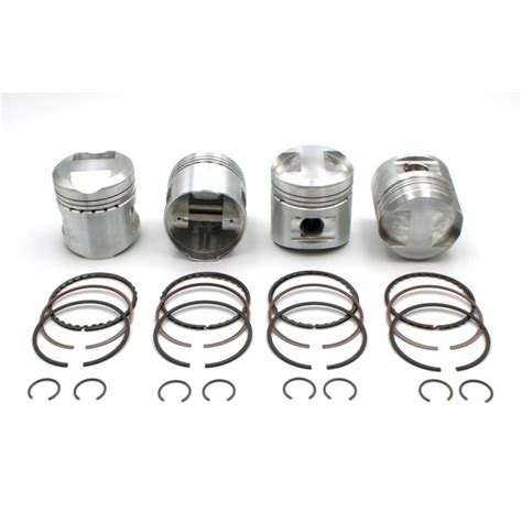 Jeu de 4 pistons forgés Ø 70mm avec segments et axes Ø 20x50mm R8G