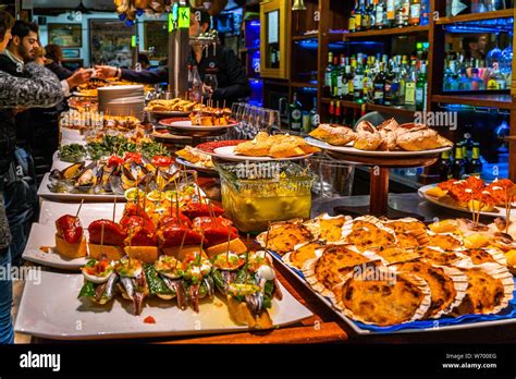 A Tapas Bar In San Sebastian With Delicious Pintxos The Traditional