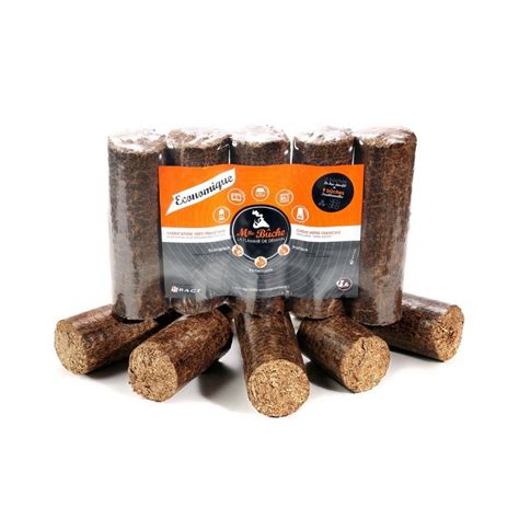 Bûche de bois compressé jour pack de 5 bûchettes densifiées