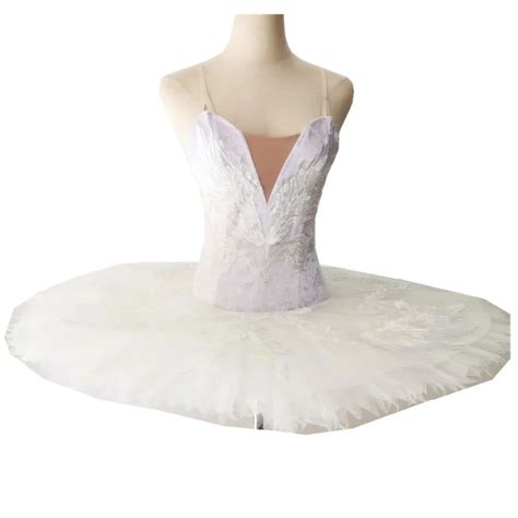 White Swan Lake Ballet Tutu Skirt Professional Ballet Costumes Velvet