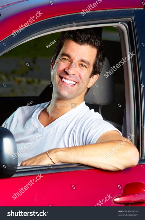 Happy Smiling Man New Car Driving Stock Photo 85627786 Shutterstock