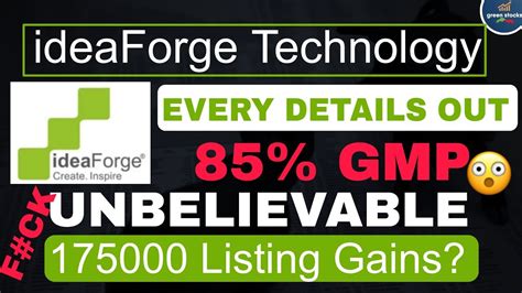 IdeaForge Technology IPO GMP IS Absolute Madness Ll Bumper GMP Ll