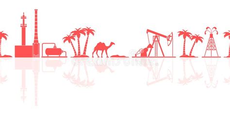 Teste Padr o Sem Emenda Do Vetor Da Ind stria Petroleira Ilustração do