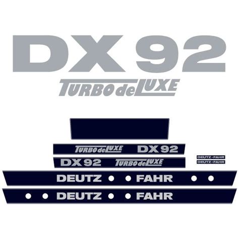 Zamjenske Naljepnice Za Traktor Deutz Fahr Dx Turbo De Luxe