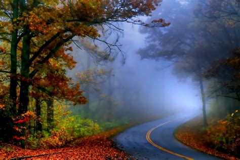 The Bend Of Autumn Mist A Misty Autumn Morning On The Blue Flickr