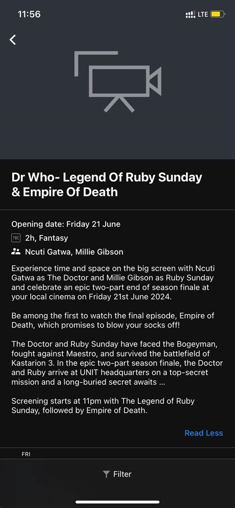 Doctor Who season finale screening 21st June : r/screenunseen