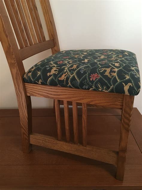 Mission Oak Style Desk And Chair By Bassett Furniture Ebth