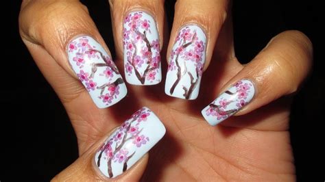 Cherry Blossom Nail Art Tutorial Nail Art April 2013 3 Youtube