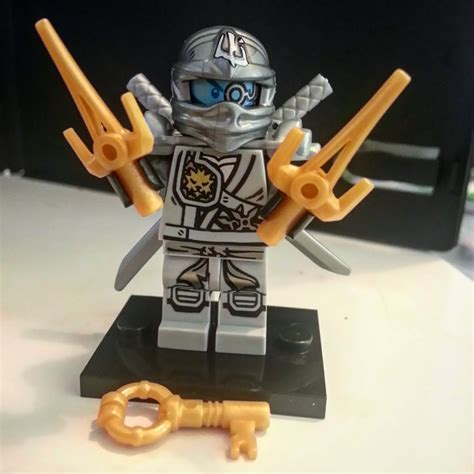 Custom Ninjago Titanium Ninja Zane Minifigure by CustomMiniFigz