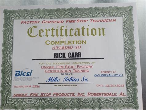 Fire Stopping Certification Prntbl Concejomunicipaldechinu Gov Co