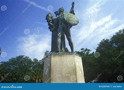 Memorial Civil War Sculpture in Charleston, SC Stock Image - Image of ...