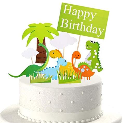 Eiveny 11 Pc Dinosaur Cake Topper Dinosaur Cake Toppers For Kids