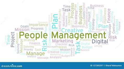 People Management Word Cloud Made With Text Only Stock Illustration