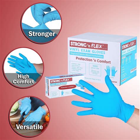 Nitrile Vinyl Blend Exam Gloves Non Sterile Latex Powder Free X