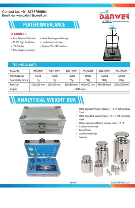 Danwer Plateform Balance Platform Platform Weighing Scale Capacity