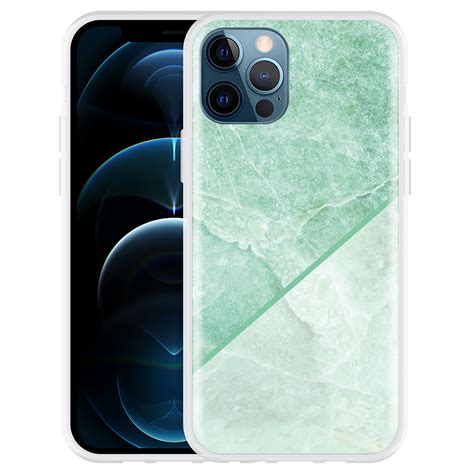 Cazy Hoesje Geschikt Voor Iphone Pro Green Marble Kopen