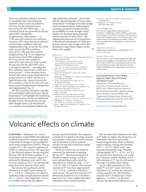 (PDF) Volcanic effects on climate