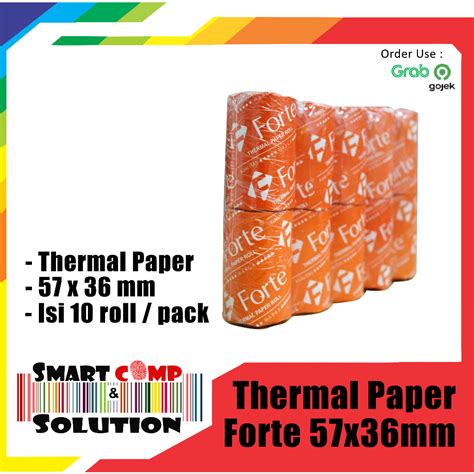 Jual Kertas Thermal Paper Forte X Mm Coreless Nota Kasir Printer