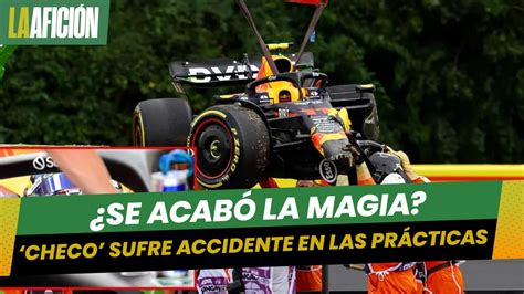 Checo P Rez Sufre Accidente En Primeras Pr Cticas Libres Del Gp De