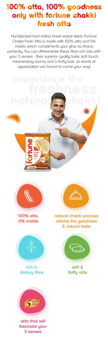 Buy Fortune Chakki Fresh Atta Online Whole Wheat Atta Fortune Foods