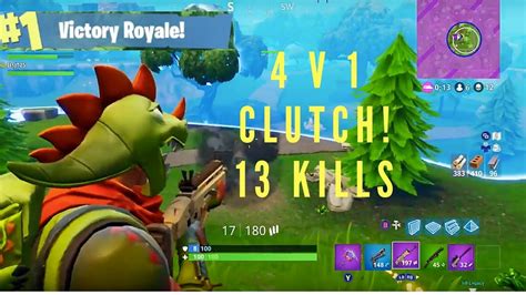 Epic 4v1 Clutch Squad Win In Fortnite Battle Royale Youtube