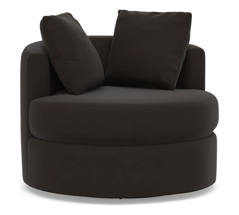 Open Box Balboa Upholstered Swivel Armchair Polyester Wrapped