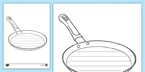 Frying Pan Template (teacher made) - Twinkl