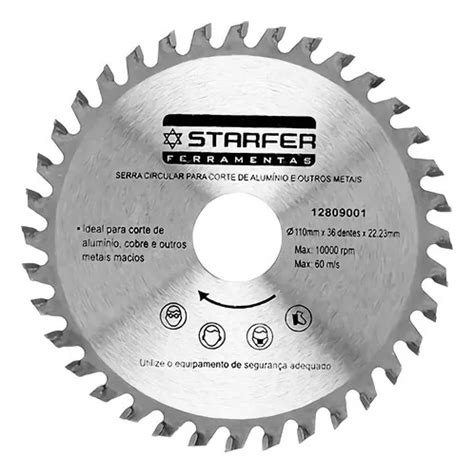 Serra Circular Videa Corte Alum Nio Mmx Dentes Starfer