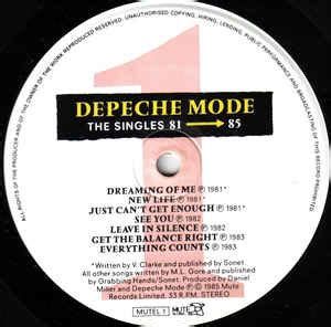 Depeche Mode The Singles Runout Variation Vinyl