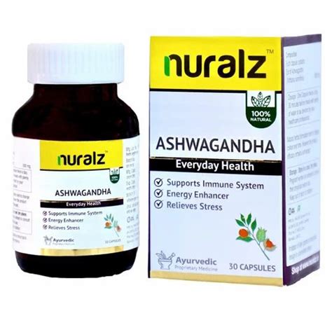 Nuralz Ashwagandha Capsules Herbal Supplement To Reduce Stress