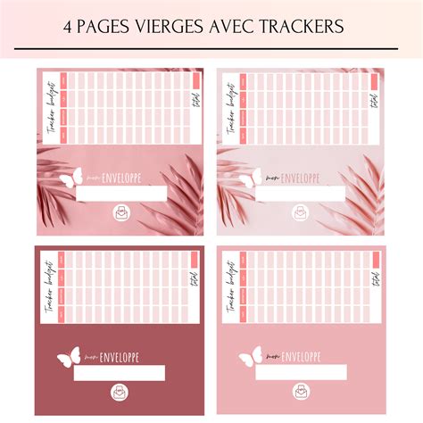 Pages De Garde Enveloppes Budget A Suivi Tracker Budget Classeur