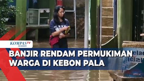 Genangan Dan Banjir Terjadi Di Permukiman Warga Kebon Pala Jakarta Usai